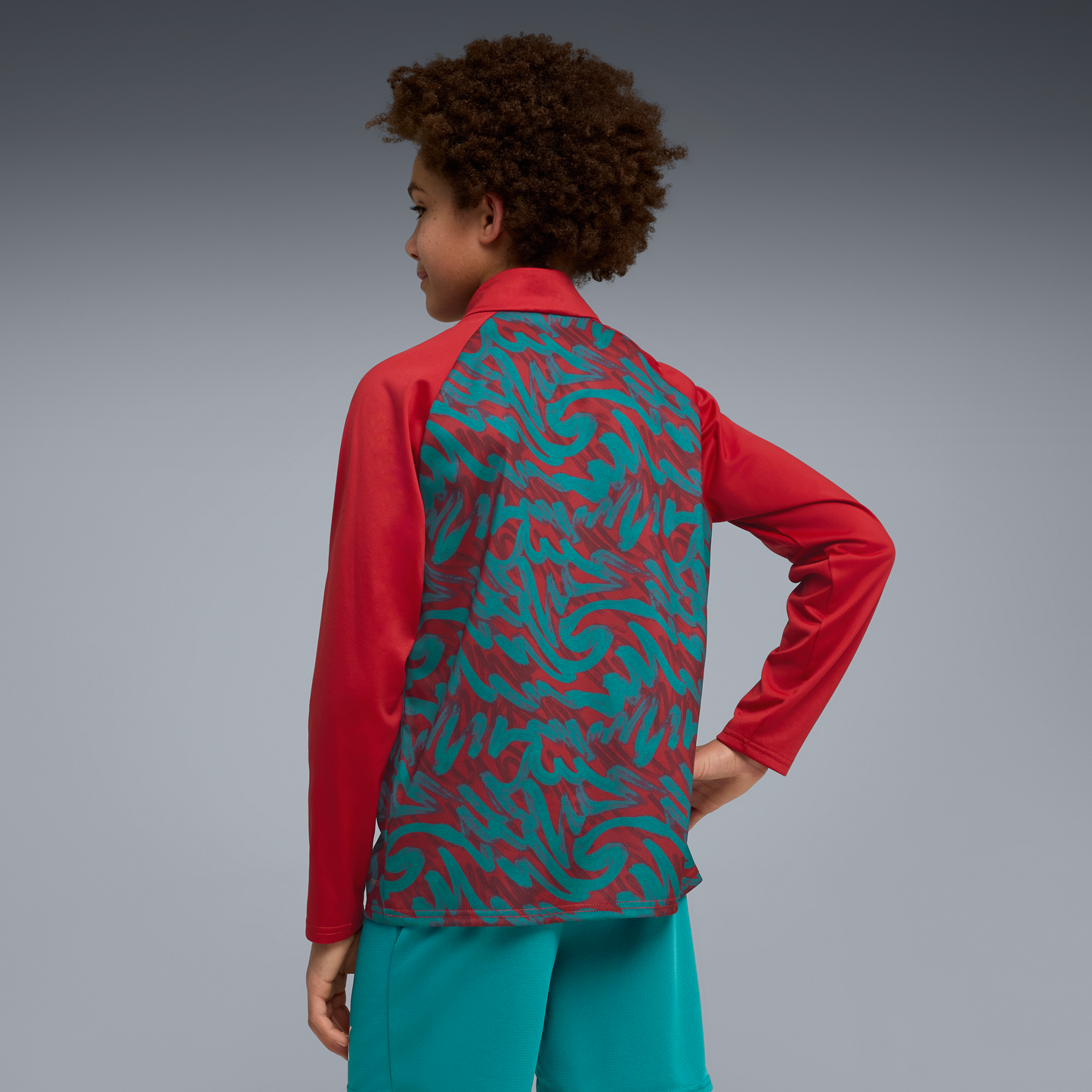 Maillot d'échauffement Portugal FPF à quart de zip - Junior