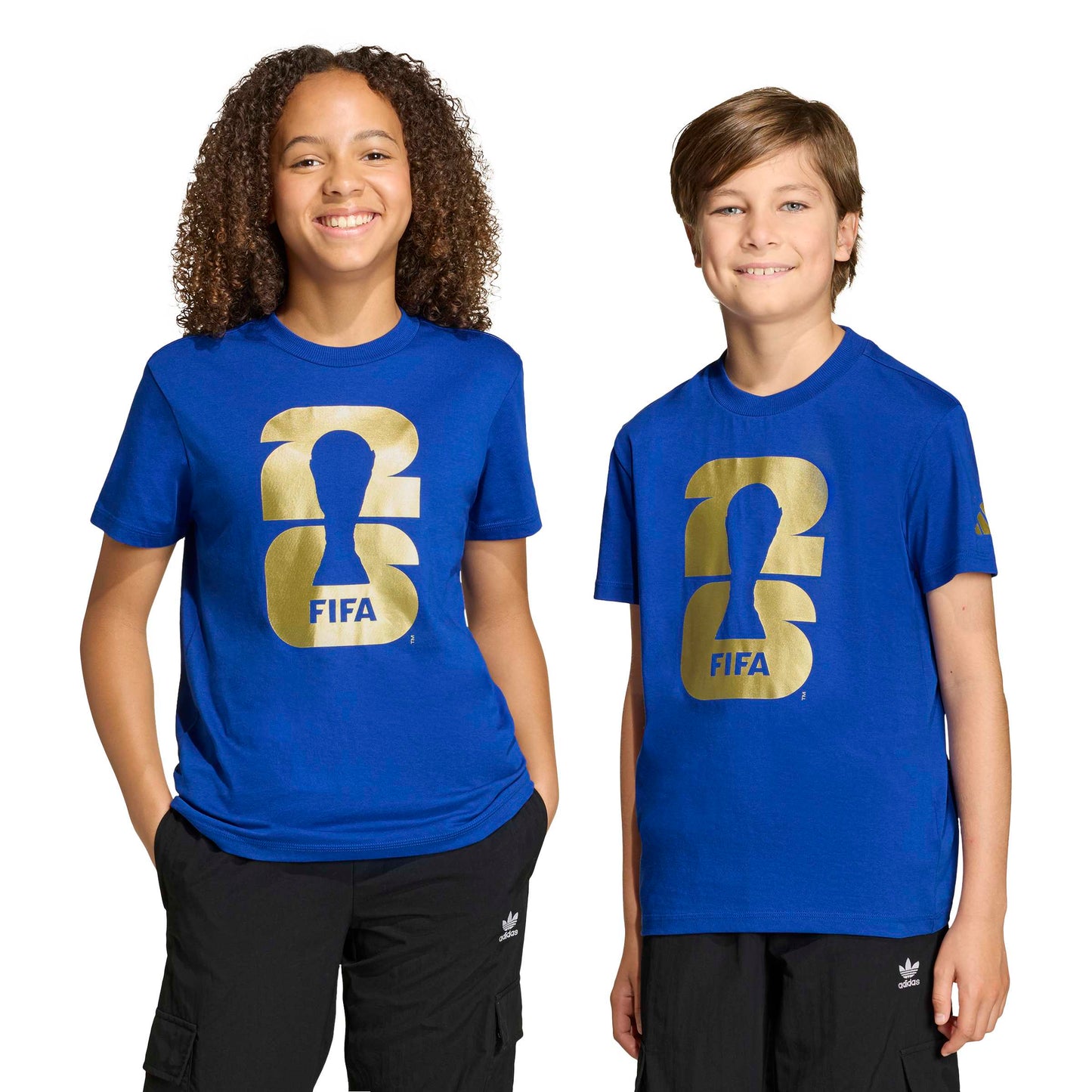 T-shirt enfant officiel avec l'emblème de la Coupe du Monde de la FIFA 2026
