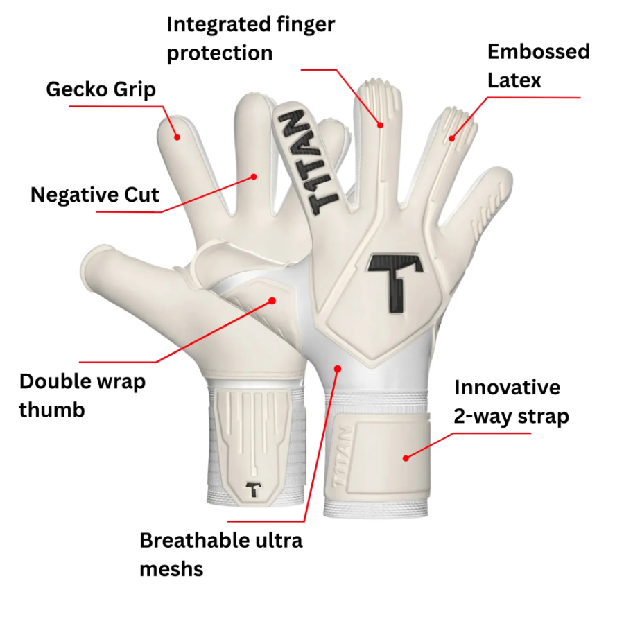 Legend 1.0 White-Out Finger Protection Goalkeeper Gloves