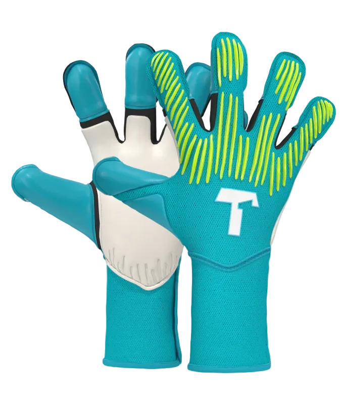 Rebel 2.0 Sky Blue Finger Protection Goalkeeper Gloves