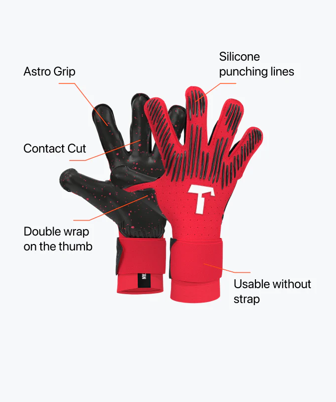 Gants de gardien de but Rebel 2.0 rouge solaire