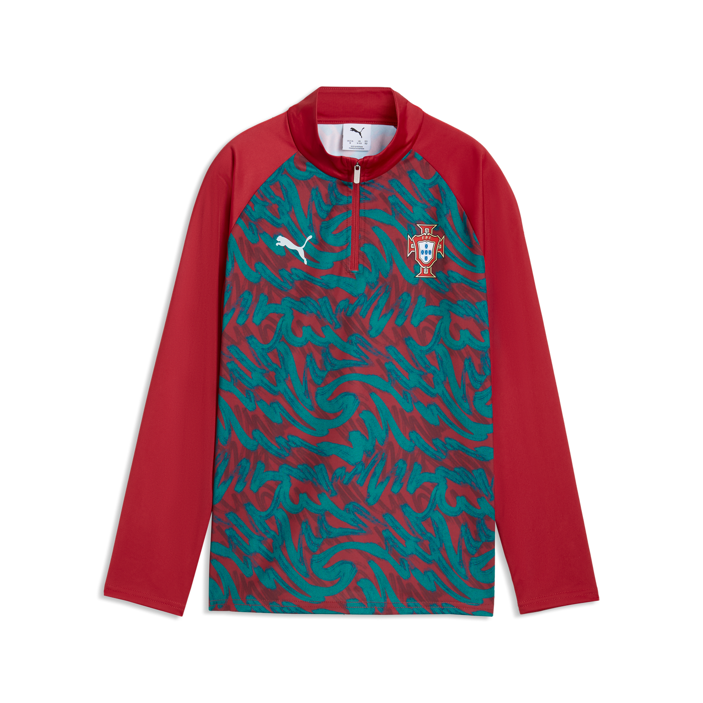 Maillot d'échauffement Portugal FPF à quart de zip - Junior