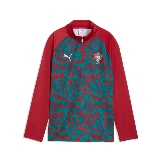 Maillot d'échauffement Portugal FPF à quart de zip - Junior