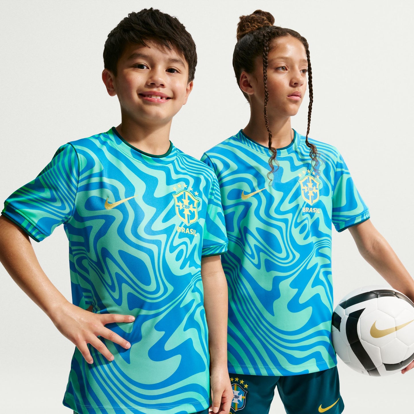 Maillot d'avant-match CBF Brésil 2026/27 Junior
