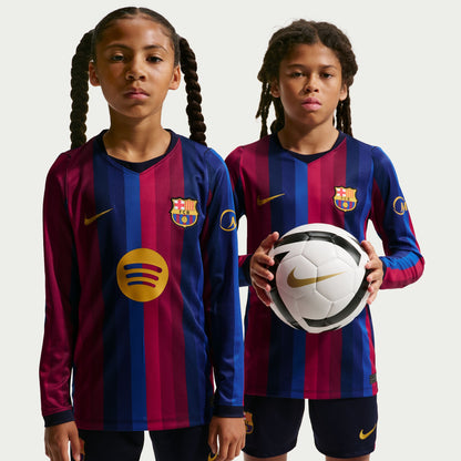FC Barcelona 2026/27 Home Jersey Junior Long Sleeve