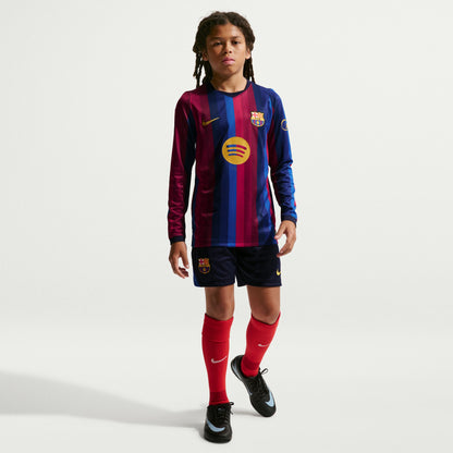 FC Barcelona 2026/27 Home Jersey Junior Long Sleeve