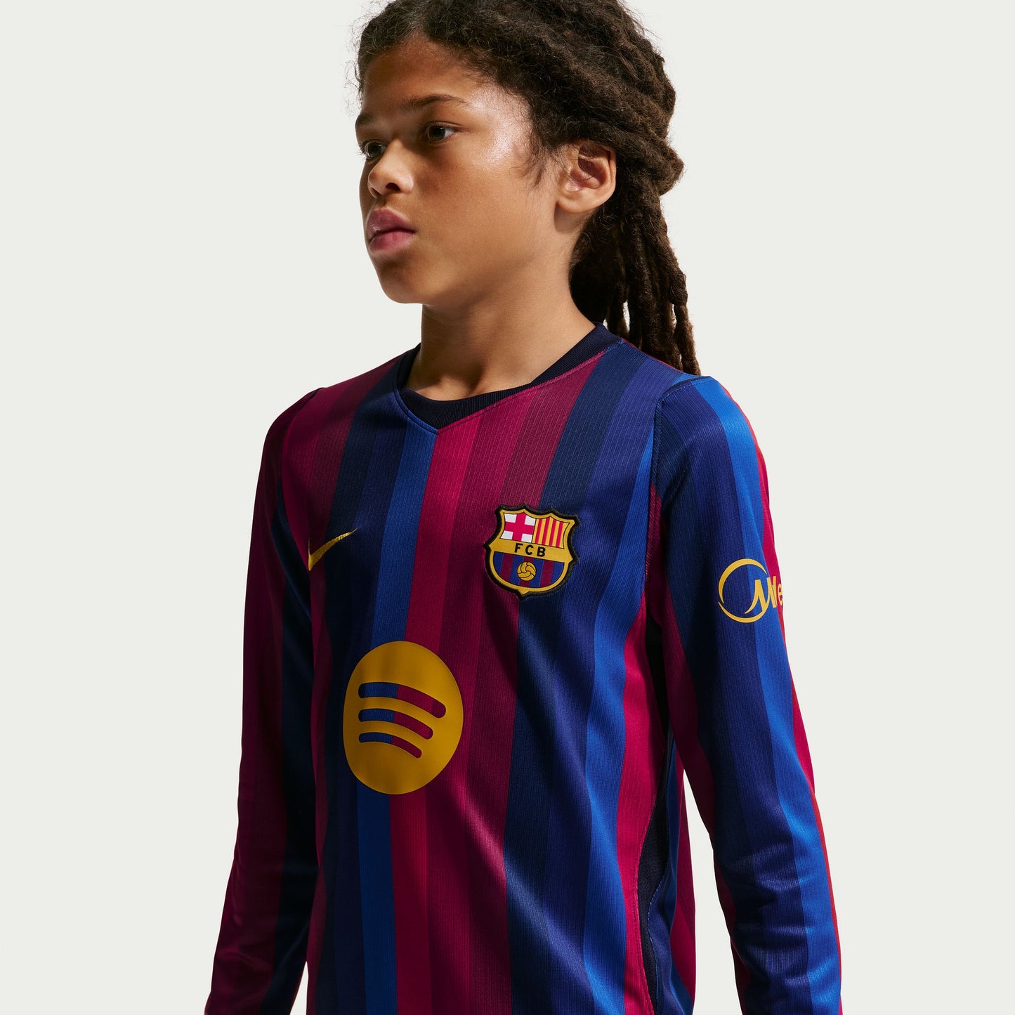 FC Barcelona 2026/27 Home Jersey Junior Long Sleeve