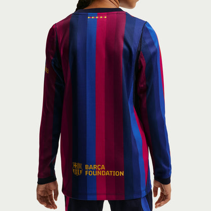 FC Barcelona 2026/27 Home Jersey Junior Long Sleeve