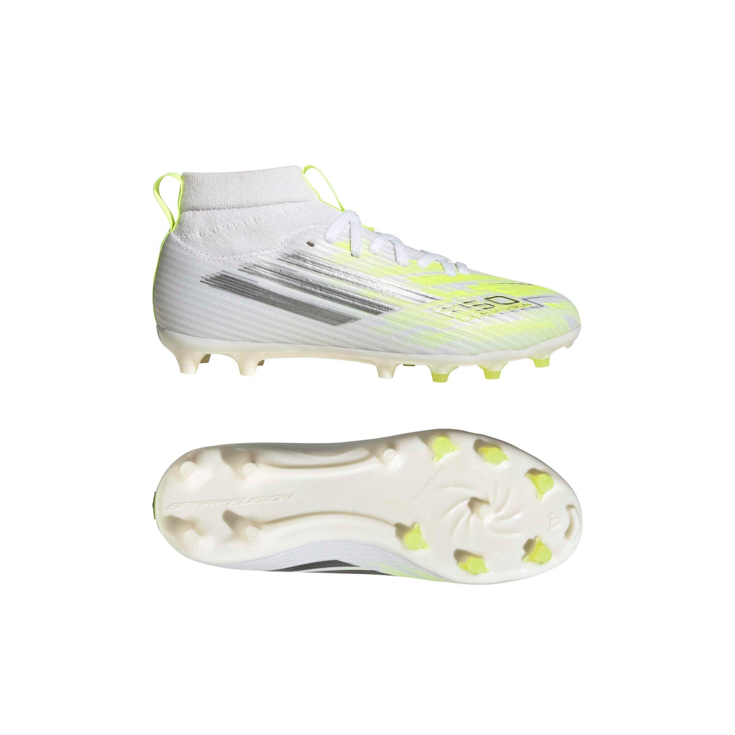 F50 Sparkfusion League Mid Cut Firm Ground Junior