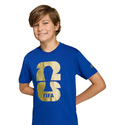 T-shirt enfant officiel avec l'emblème de la Coupe du Monde de la FIFA 2026