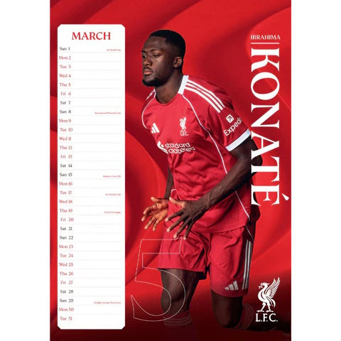 Liverpool 2026 Calendar
