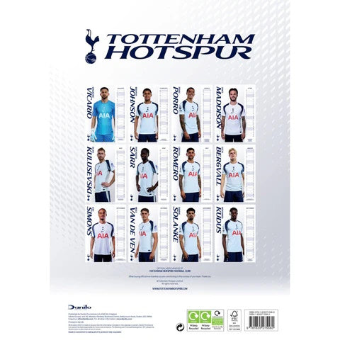 Tottenham Hotspur 2026 Calendar
