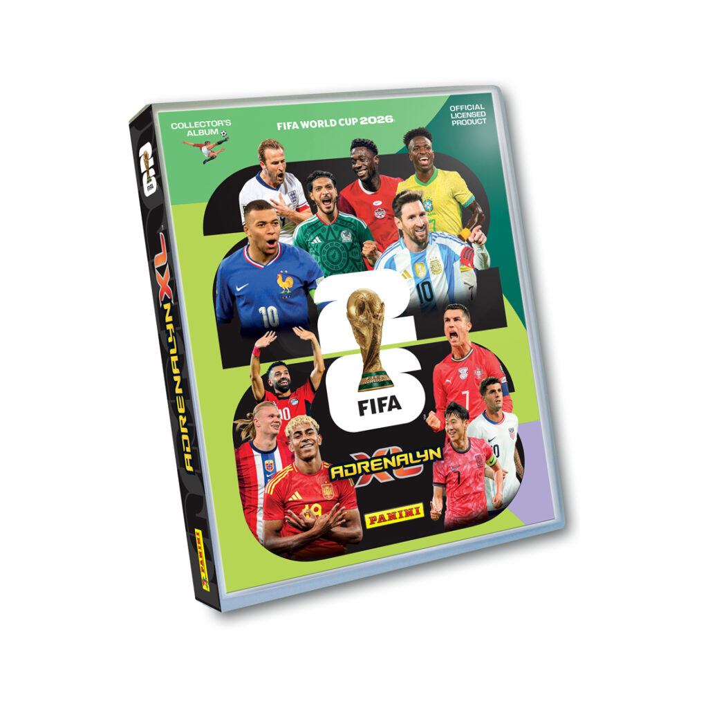 Cartes Coupe du Monde FIFA Panin Adrenalyn XL 2026 – Pack de démarrage (Album, 20 cartes + LE & Golden Baller)