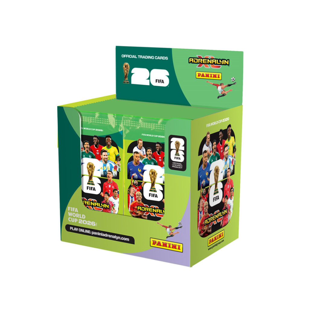Boîte de 50 paquets de cartes Panini Adrenalyn XL Coupe du Monde de la FIFA 2026 (400 cartes)