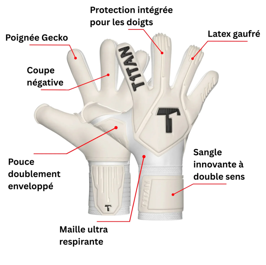 Gants de gardien de but Legend 1.0 White-Out Finger Protection