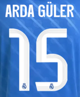 Güler 15 (Impression uniquement) - 25-26 Real Madrid 3e