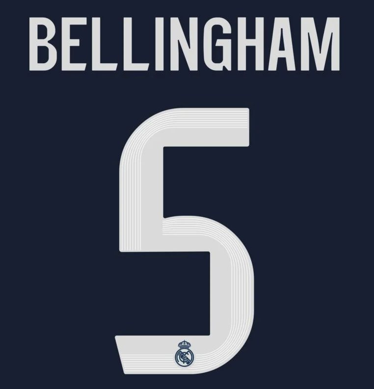 Bellingham 5 (Impression uniquement) - 25-26 Real Madrid Extérieur