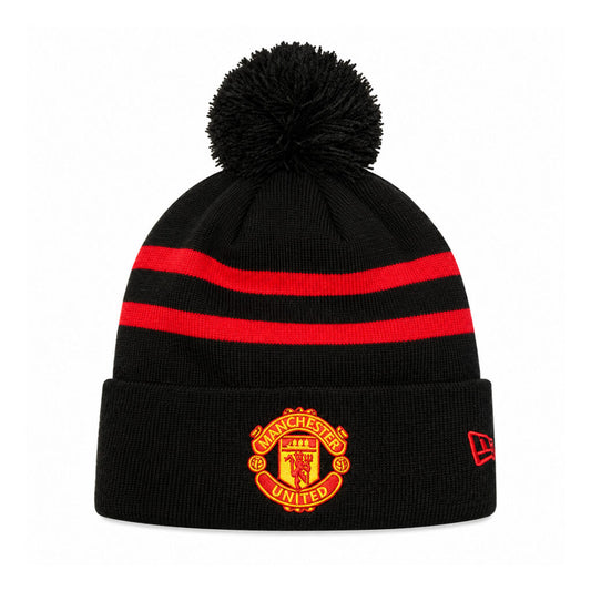 Manchester United Black & Red Knit Pom Beanie